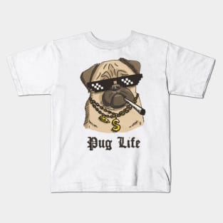 Thug Life Pug Life Kids T-Shirt